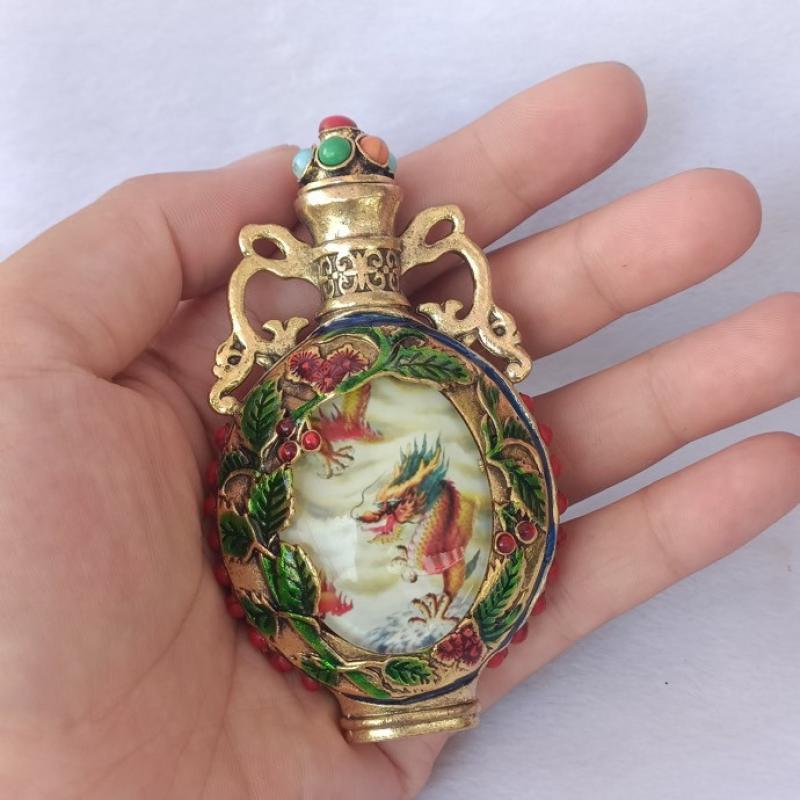 Glow in Dark Dragon Snuff Bott - Vintage Collectible Bottles ulasan dan harga