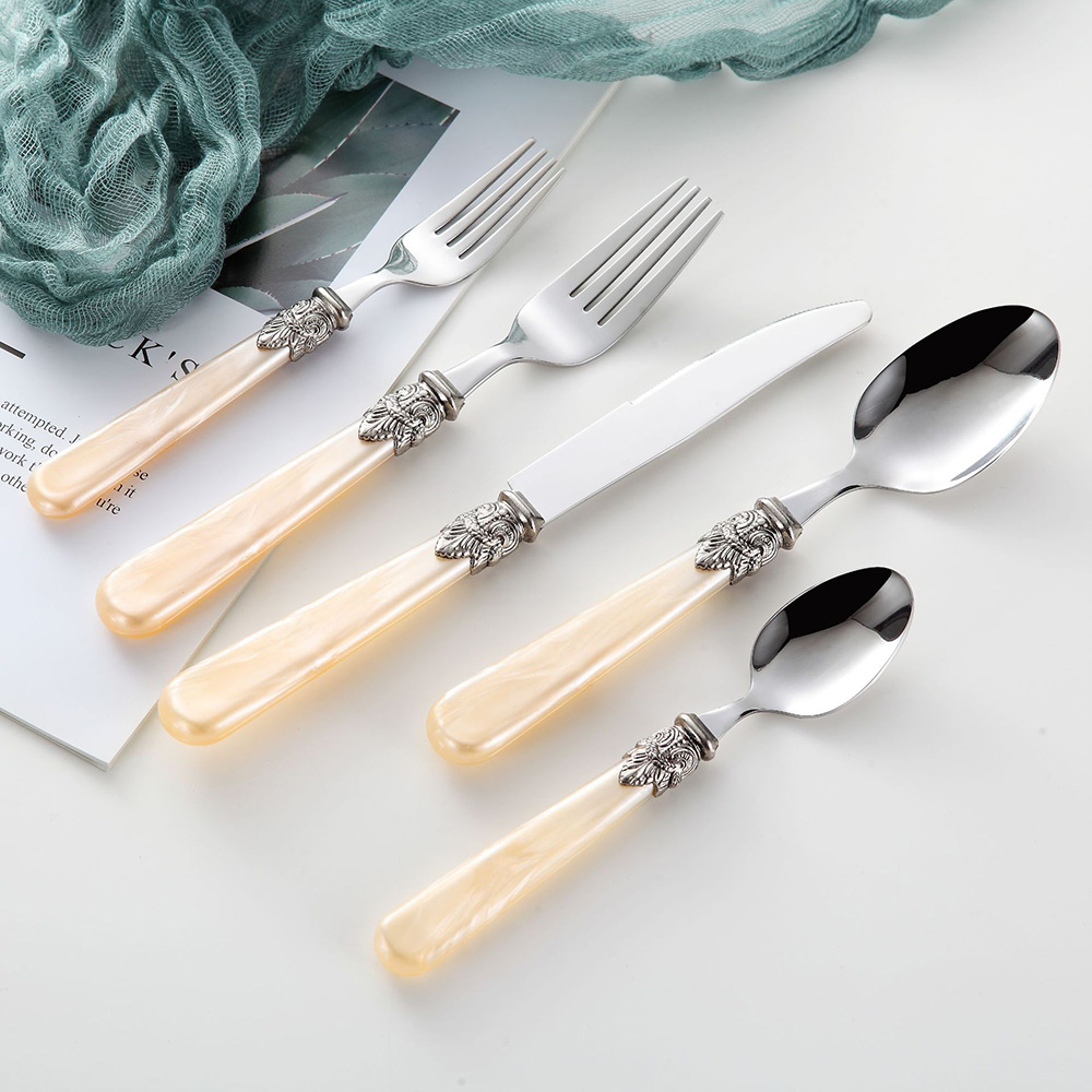 5pcs Vintage Cutlery Set Acryl - Vintage Collectible Spoons ulasan dan harga