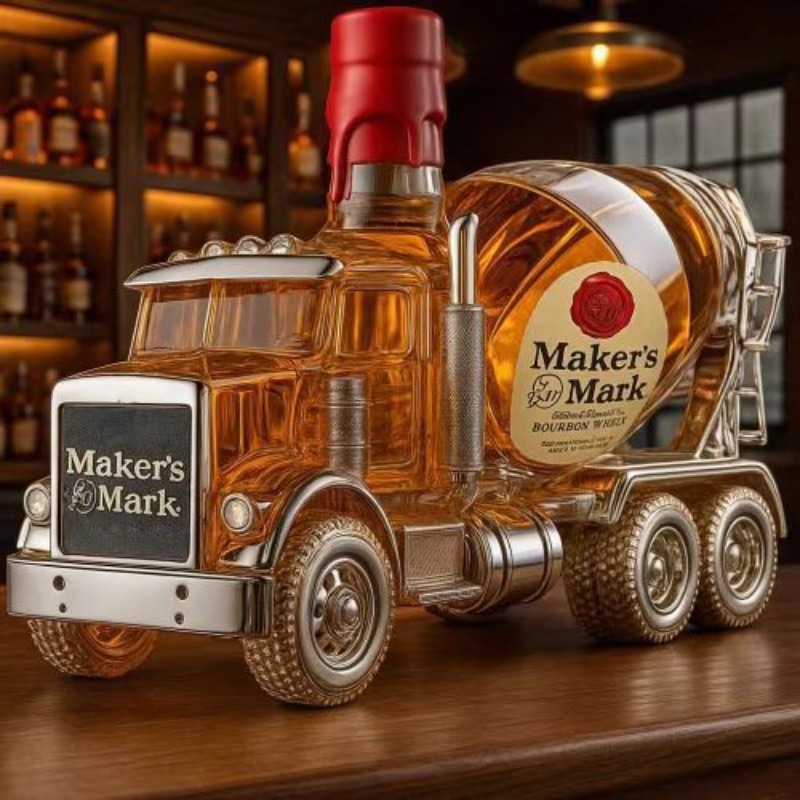 Vintage Truck Design Glass Whi - Vintage Collectible Liquor Bottles ulasan dan harga